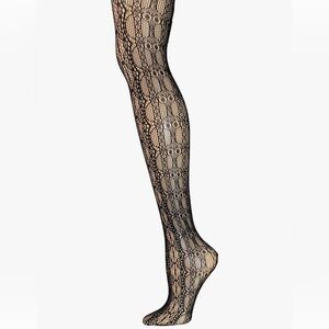NEW Frenchic Seamless Fishnet Lace Stocking Tights Extended Size Queen 1X/2X